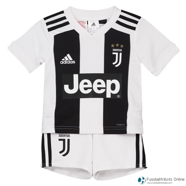 Juventus Trikot Heim Kinder 2018-19 Weiß Schwarz Fussballtrikots Günstig